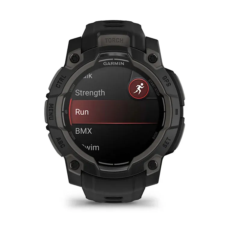 Instinct® 3 – 45 mm, AMOLED - Black with Black Band