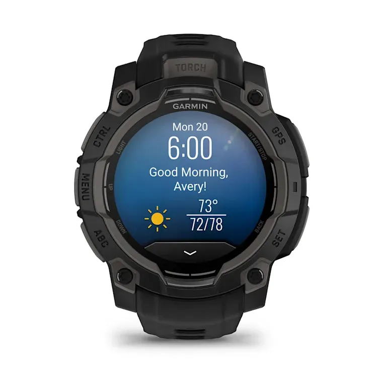 Instinct® 3 – 45 mm, AMOLED - Black with Black Band