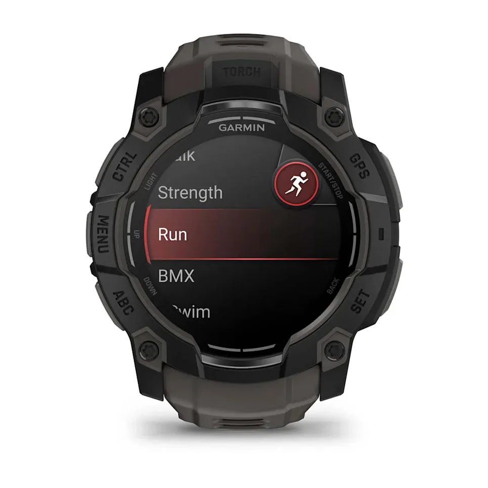 Instinct® 3 – 50 mm, AMOLED - Black with Charcoal Band