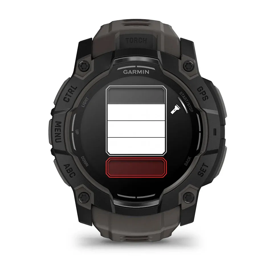 Instinct® 3 – 50 mm, AMOLED - Black with Charcoal Band