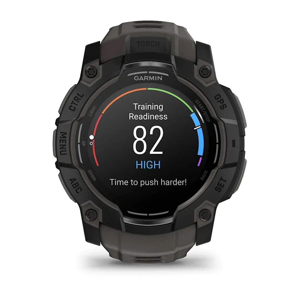 Instinct® 3 – 50 mm, AMOLED - Black with Charcoal Band