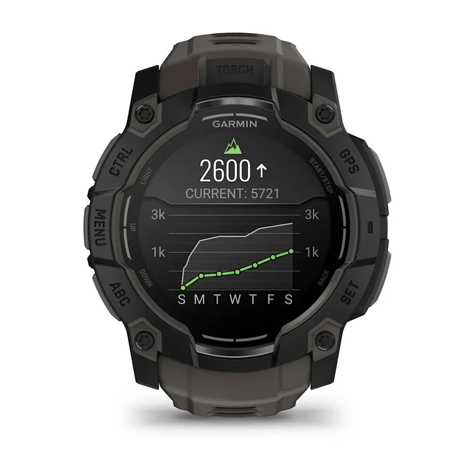 Instinct® 3 – 50 mm, AMOLED - Black with Charcoal Band