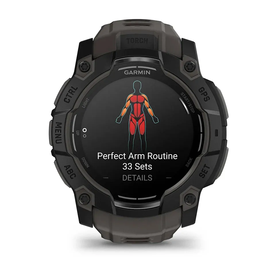 Instinct® 3 – 50 mm, AMOLED - Black with Charcoal Band