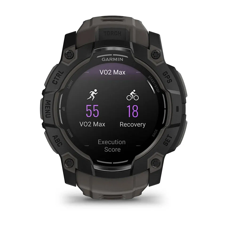 Instinct® 3 – 50 mm, AMOLED - Black with Charcoal Band