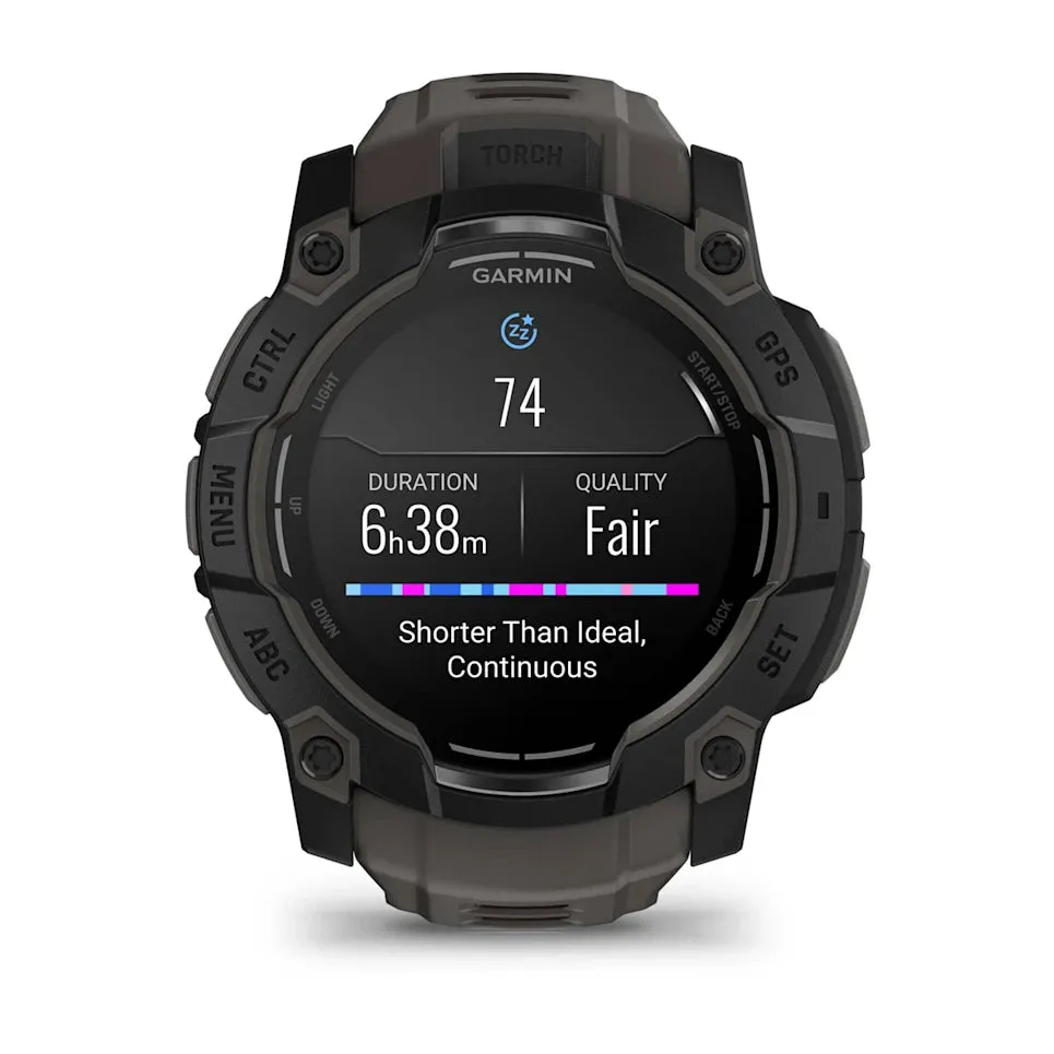 Instinct® 3 – 50 mm, AMOLED - Black with Charcoal Band