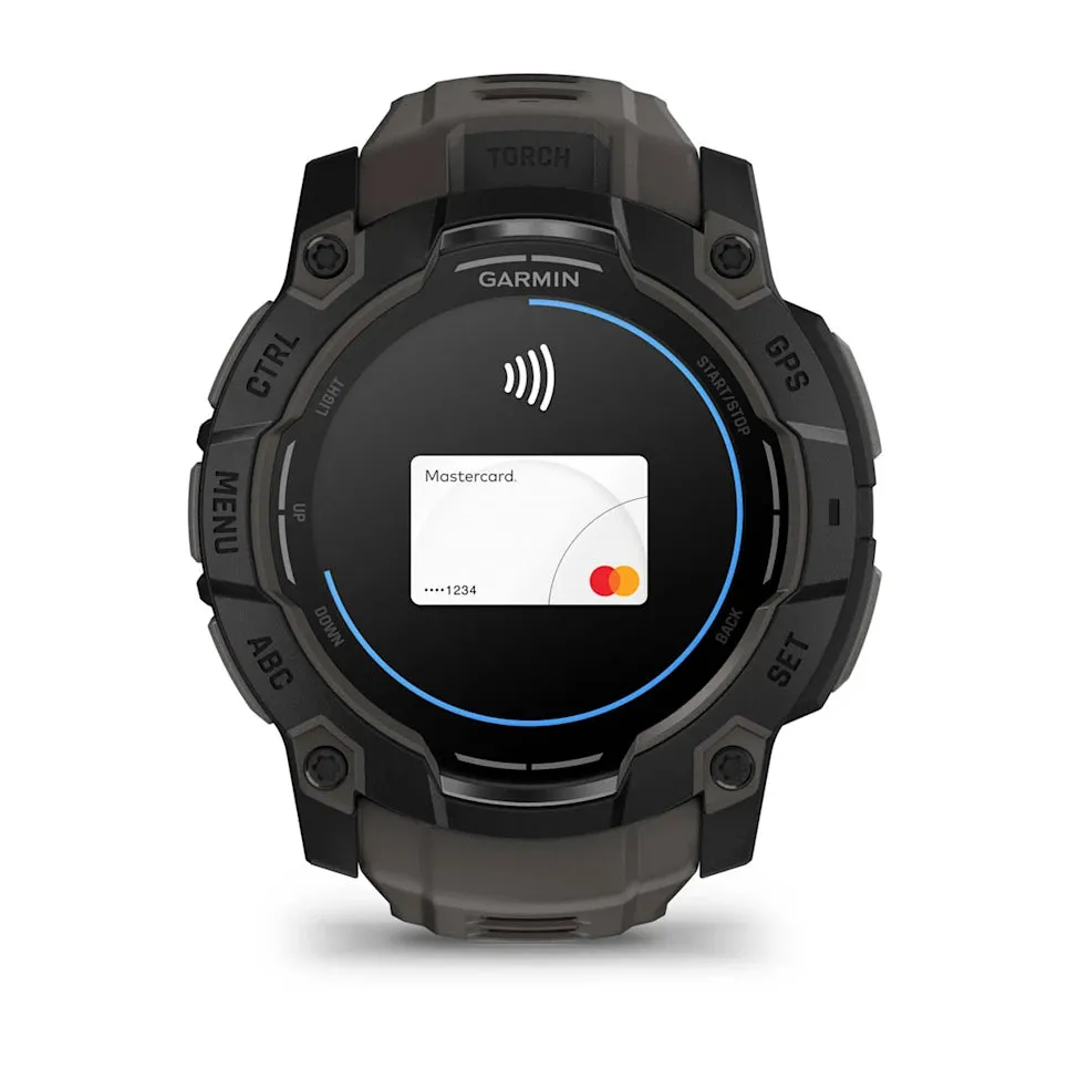 Instinct® 3 – 50 mm, AMOLED - Black with Charcoal Band