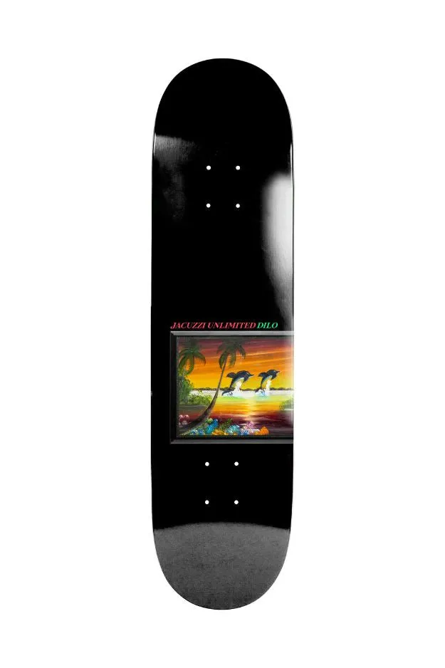 Jacuzzi Unlimited John Dilo Flipper EX7 Black x Venom Custom Complete Skateboard - 8.25"
