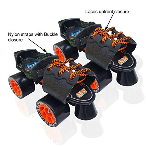 Jaspo Big Boss Adjustable Quad Roller Skates Suitable for Age Group 6 -14 Years Old