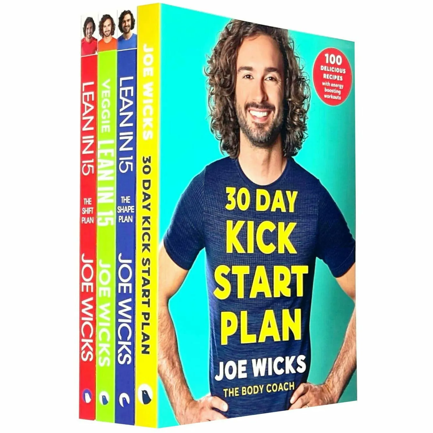Joe Wicks 4 Books Collection Set 30 Day Kick Start Plan, Veggie Lean in 15