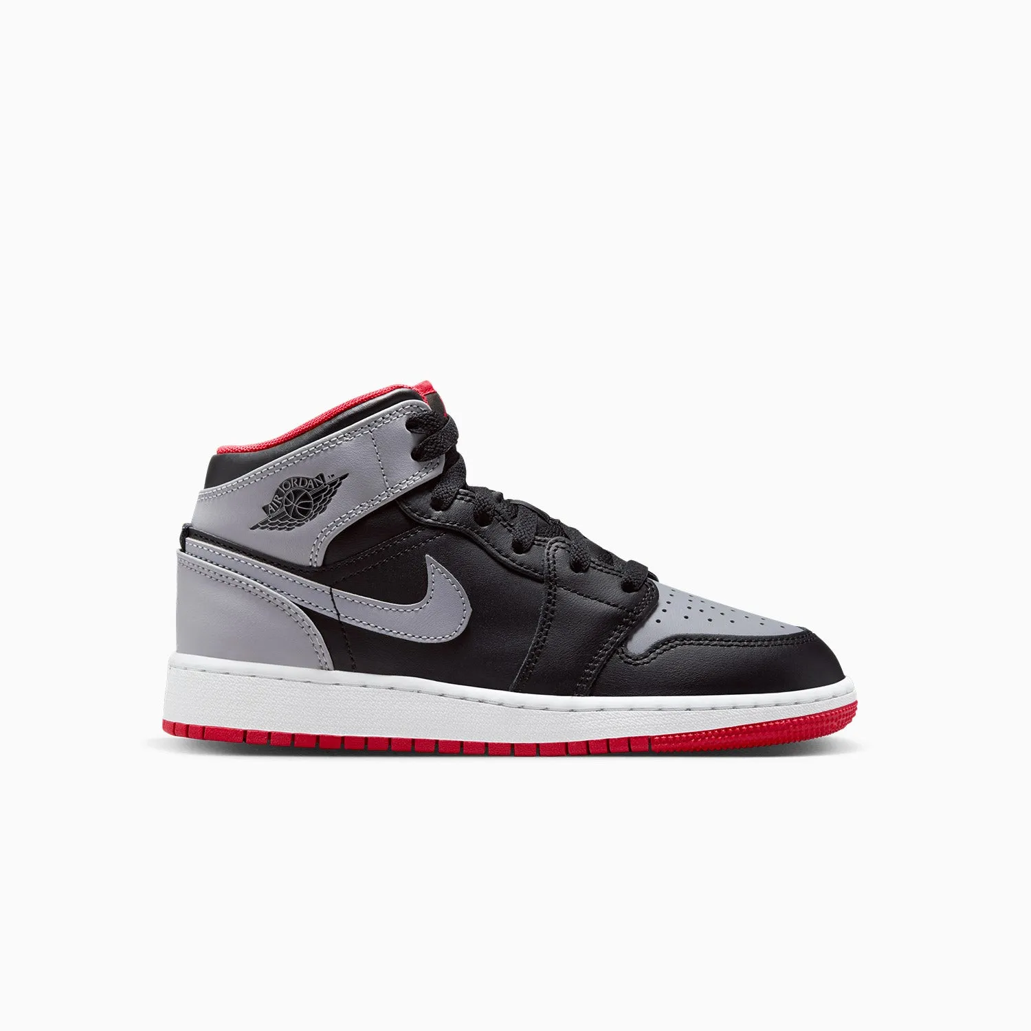 Kid's Air Jordan 1 Mid "Black Cement Grey" Grade School