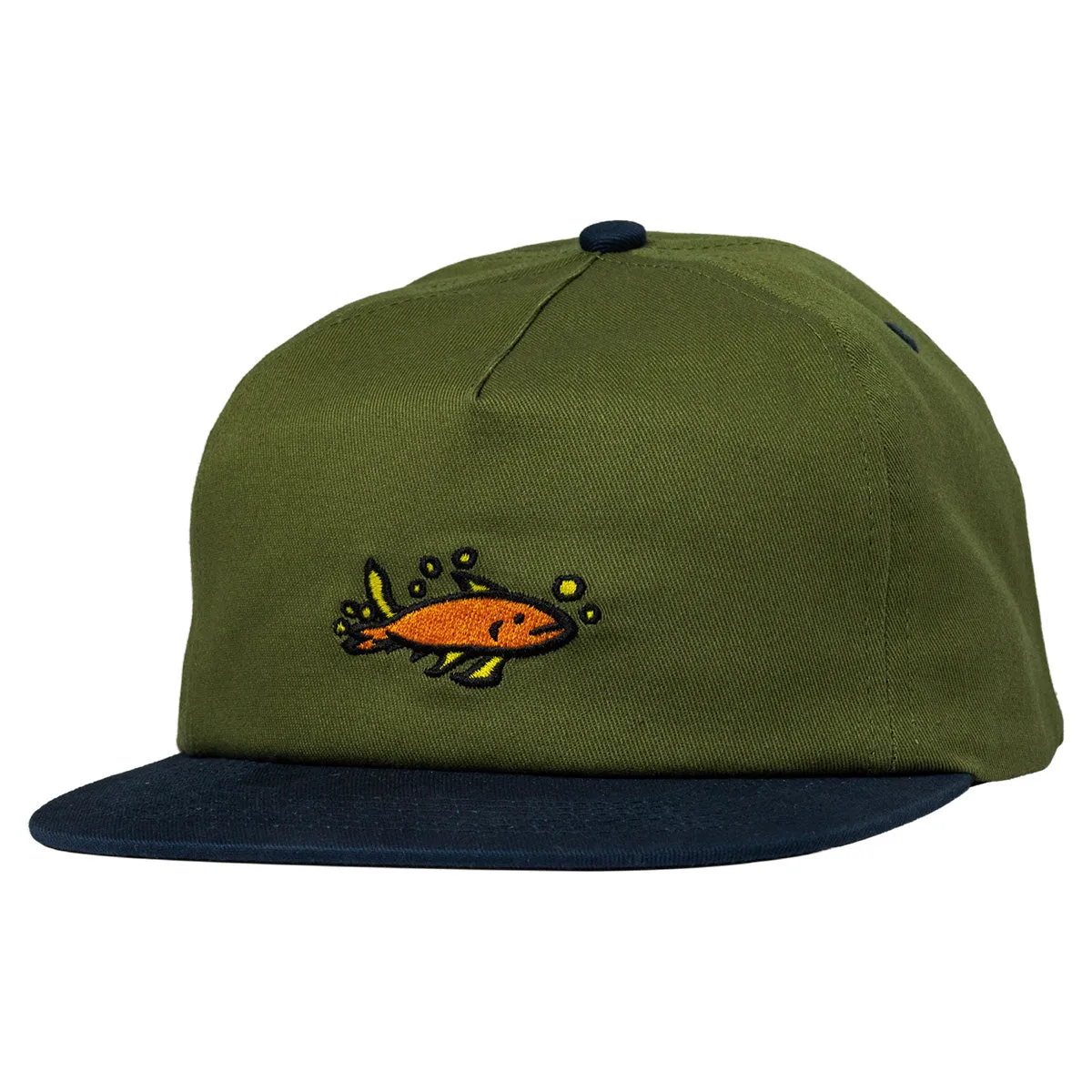 Krooked - Mermaid Fish Snapback Olive/Navy