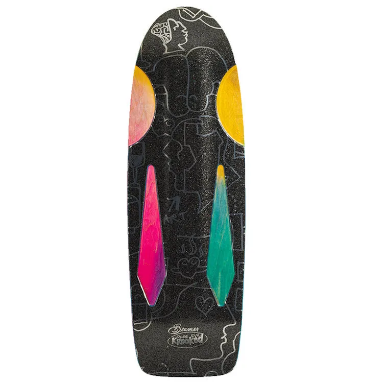 Krooked Skateboards Skateshop Day Beamer LTD Edition Custom Shape Skateboard Deck 10.75"