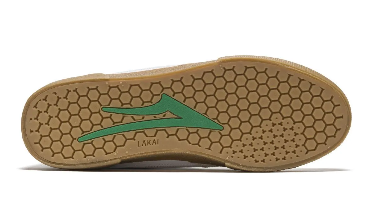 Lakai Cambridge Mid White Grass Suede Skate Shoes