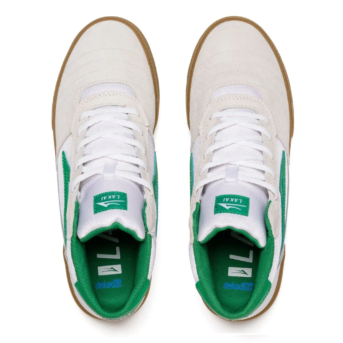 Lakai Cambridge Mid White Grass Suede Skate Shoes
