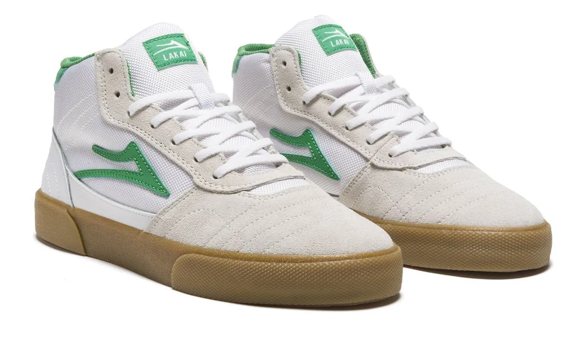 Lakai Cambridge Mid White Grass Suede Skate Shoes