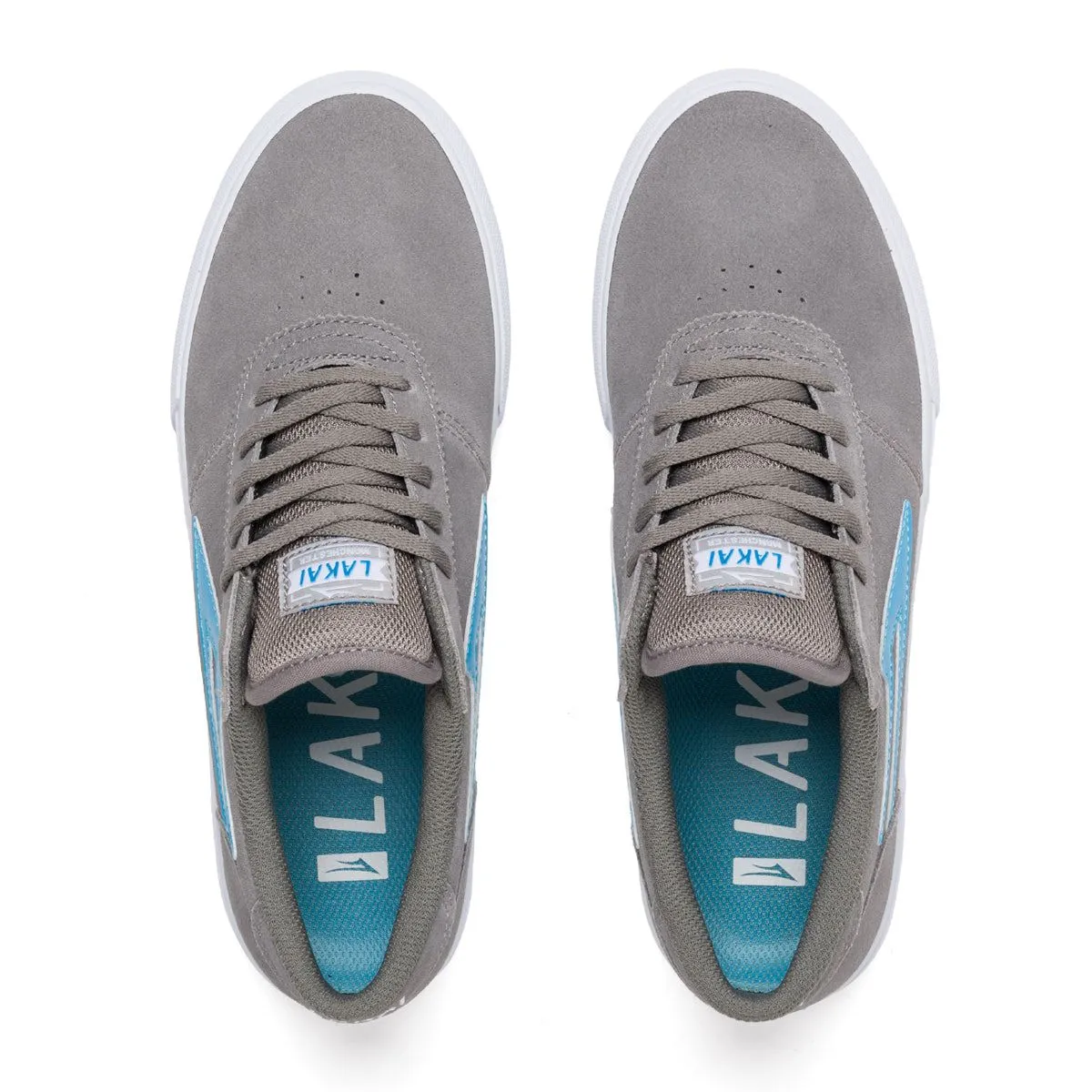Lakai Manchester Skate Shoes - Grey / Teal