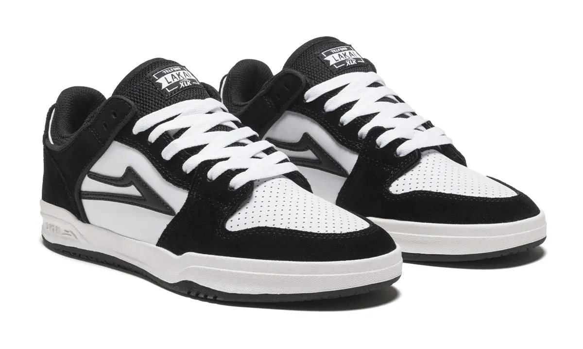 Lakai Telford Low Shoes Black White Suede