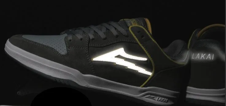 Lakai Telford Low Skate Shoes - Grey/Reflective