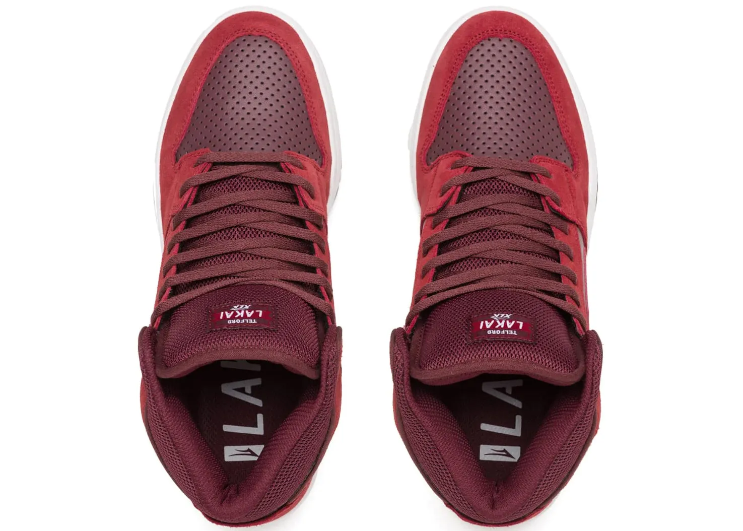 Lakai Telford Shoes Burgundy Suede