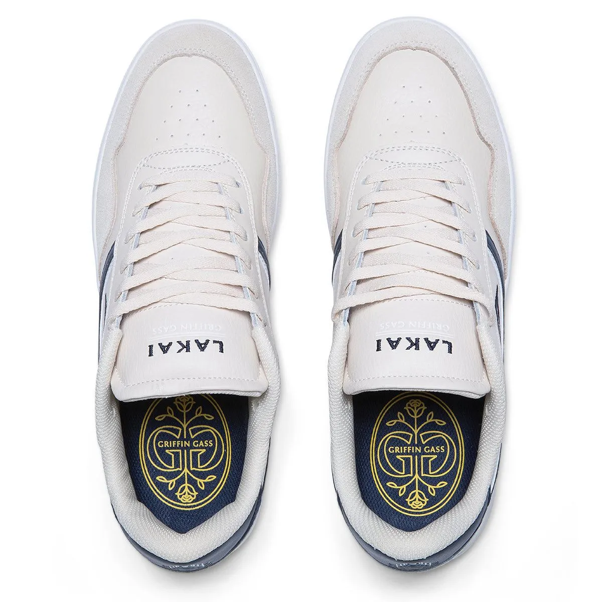 Lakai Terrace Skate Shoes - Cream / Navy