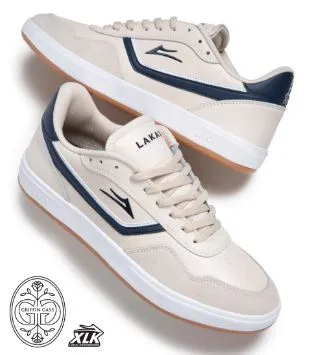 Lakai Terrace Skate Shoes - Cream / Navy