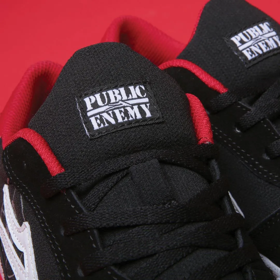 Lakai x Public Enemy Cambridge Skate Shoes - Black/Red