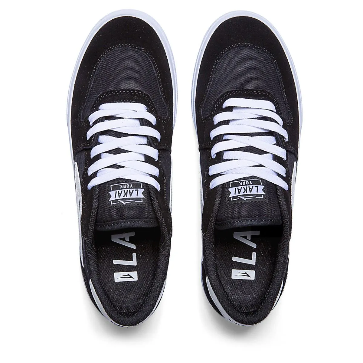 Lakai York Skate Shoes - Black/White