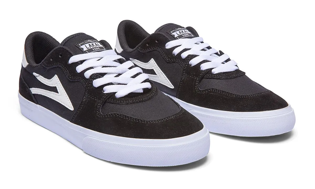 Lakai York Skate Shoes - Black/White