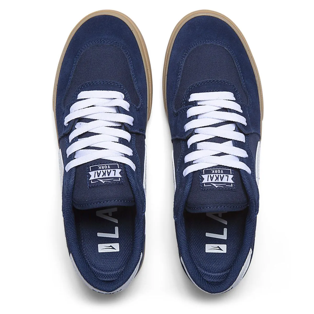 Lakai York Skate Shoes - Navy / Gum