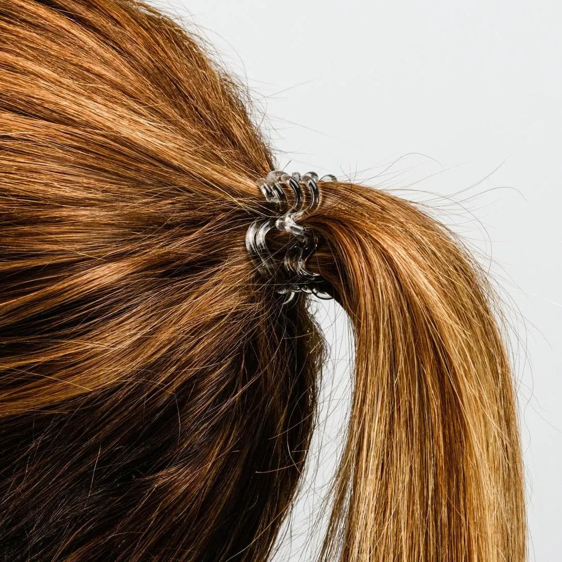 Élastiques cheveux fitness rose et transparent x6