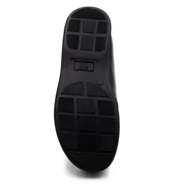 Legacy Boys Black Leather School Shoes