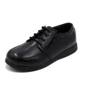 Legacy Boys Black Leather School Shoes
