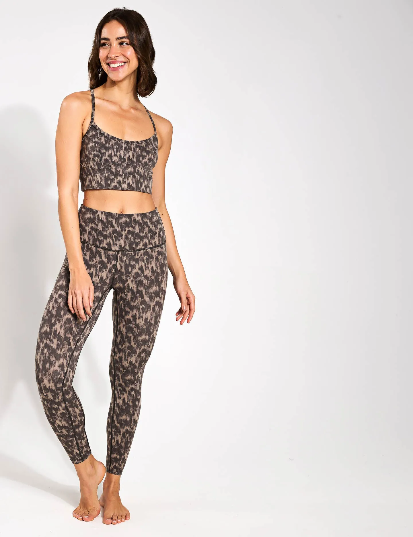 Let's Move High Waisted Legging 25" - Abstract Motion Texture