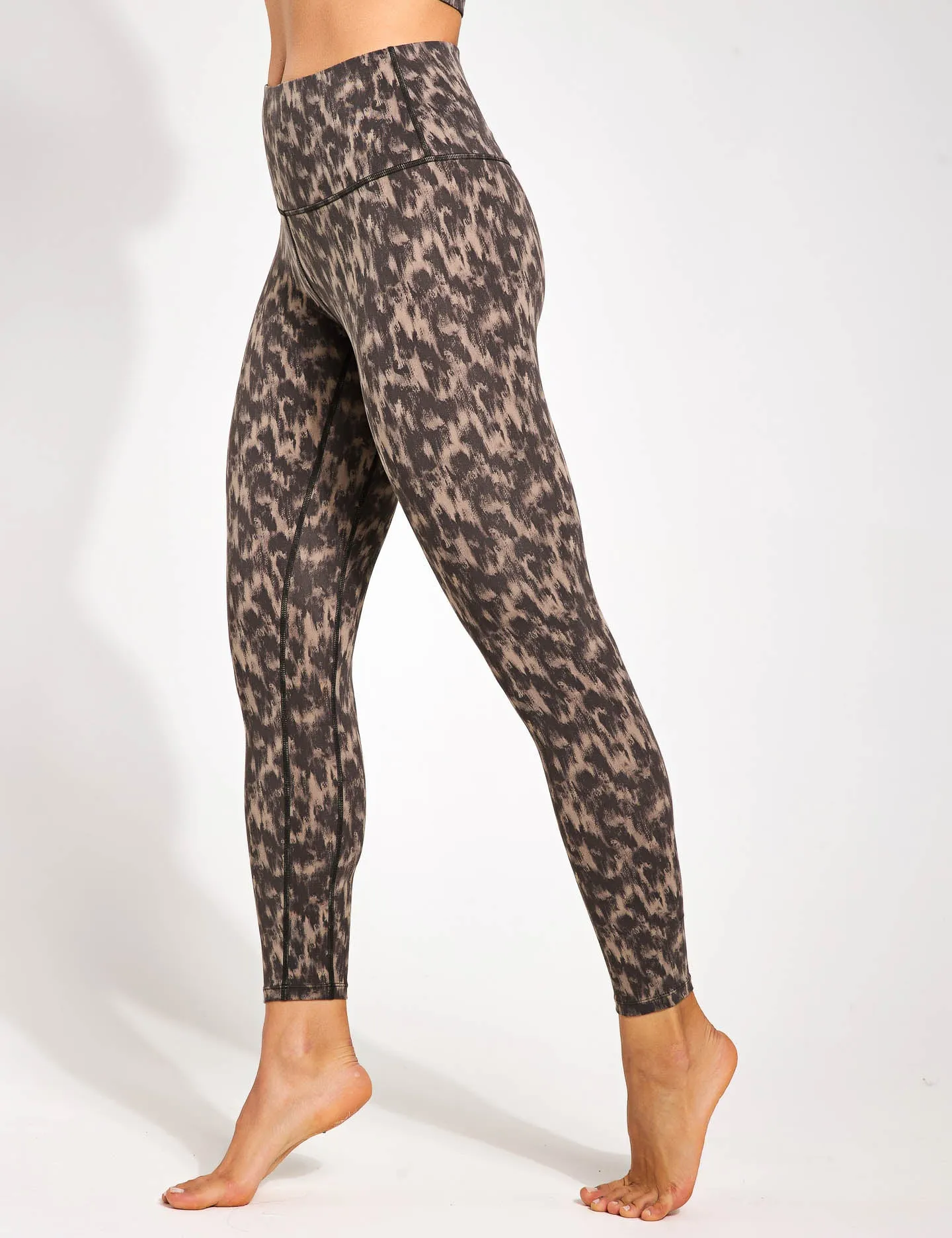 Let's Move High Waisted Legging 25" - Abstract Motion Texture