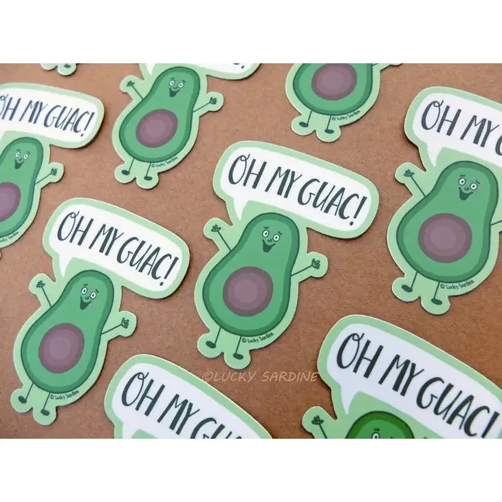 Lucky Sardine Oh My Guac Sticker