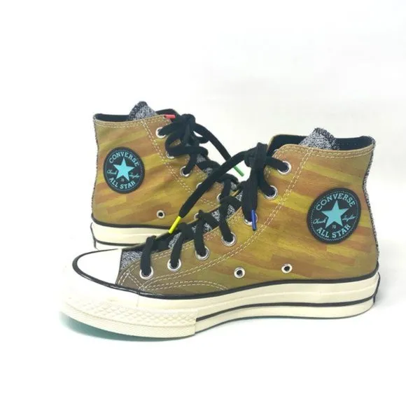 💖MEGA SALE💖Converse Women  171692C CHUCK 70 HI Brown Solar Red Electric Aqua