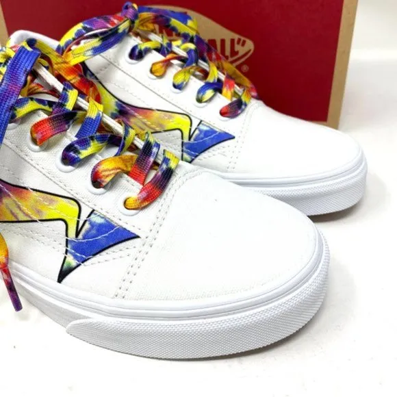 💖MEGA SALE💖VANS Old Skool Warp Canvas White Tie Dye Shoe Women’s VN0A4U3B21R