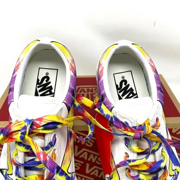 💖MEGA SALE💖VANS Old Skool Warp Canvas White Tie Dye Shoe Women’s VN0A4U3B21R