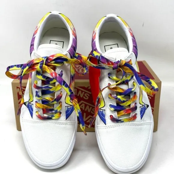 💖MEGA SALE💖VANS Old Skool Warp Canvas White Tie Dye Shoe Women’s VN0A4U3B21R