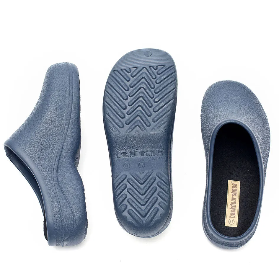 Navy Ladies Garden Clogs Backdoorshoes®