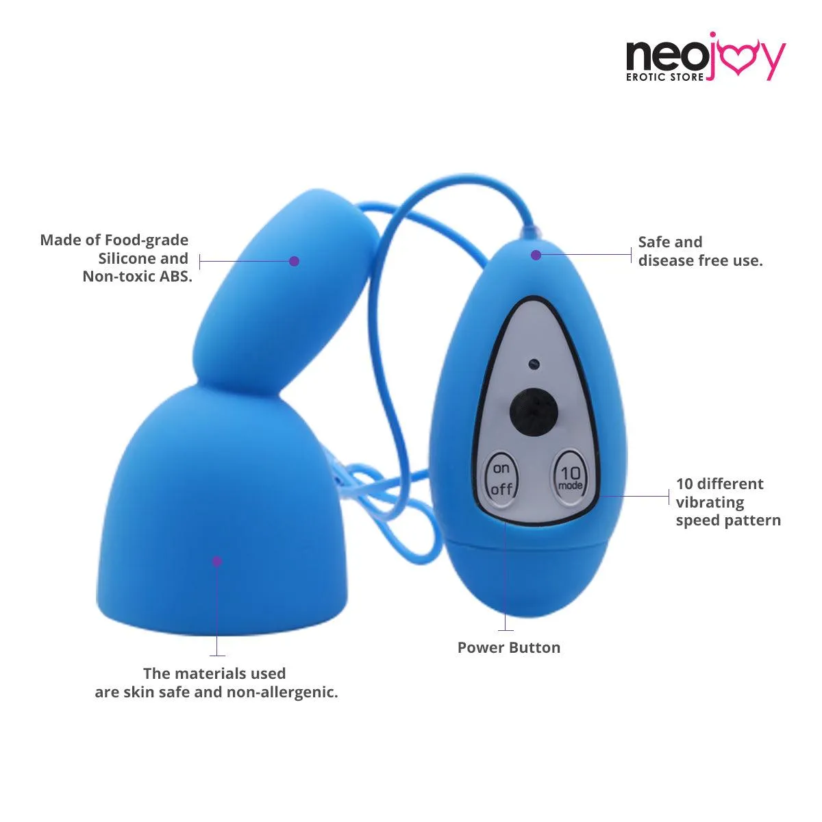 Neojoy Male Stamina Trainer Silicone 10 Speed Function Stimulating Penis Pump