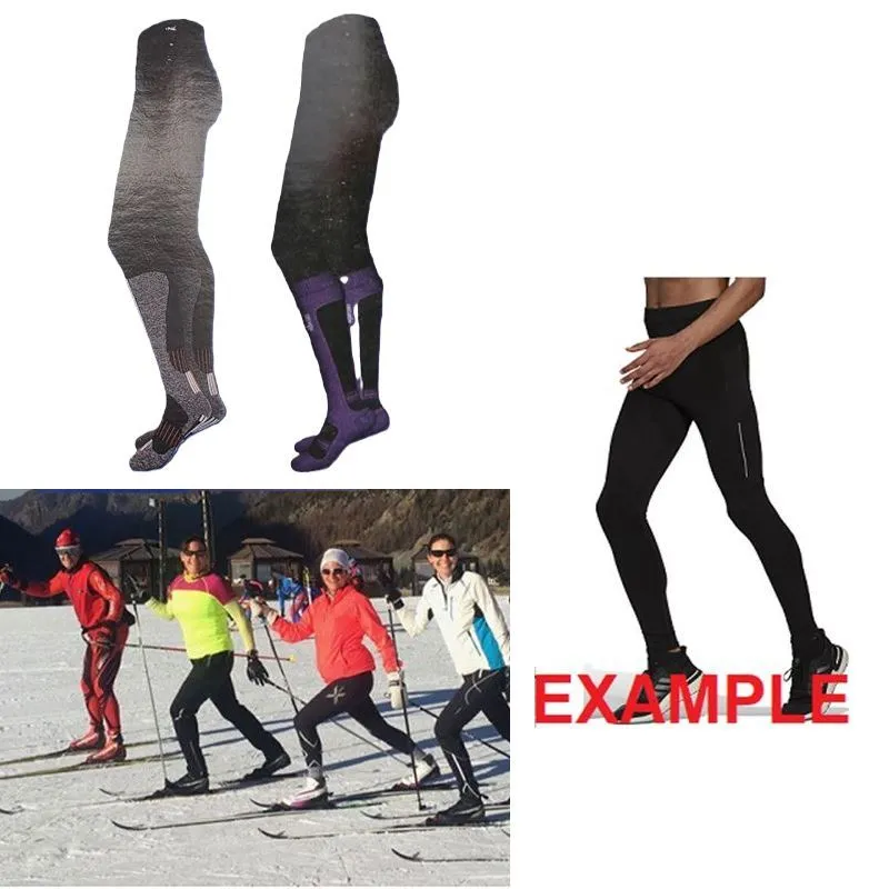 New Performance legwear for Adults with thermocool fabric to keep warm, wicks away moisture, absorbs shock & regulates temperature! Great for any outdoor activity! Sz L Black! Made in Italy (Check sizing in description)