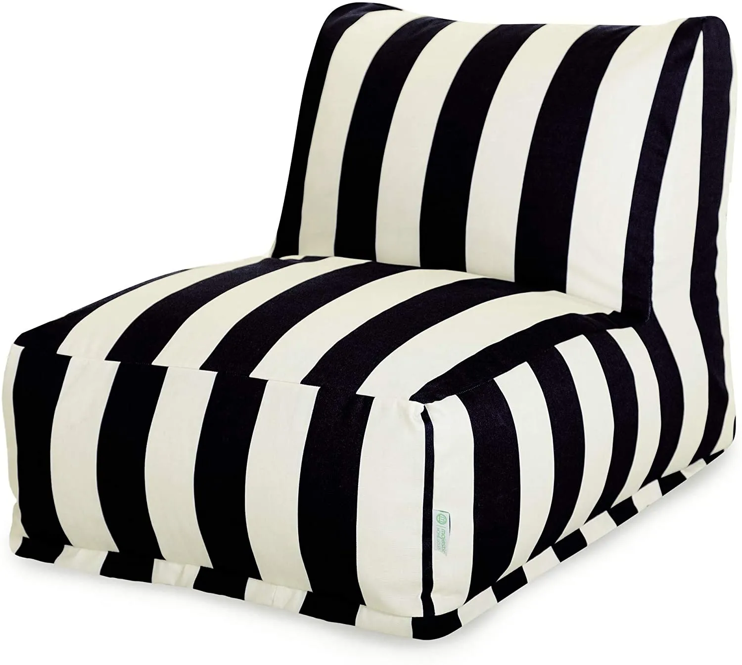 New Super Chic & Cozy Nautical Style Indoor & Outdoor Friendly Bean Bag Lounger by Majestic Home in Black & White Striped! Retails $250 