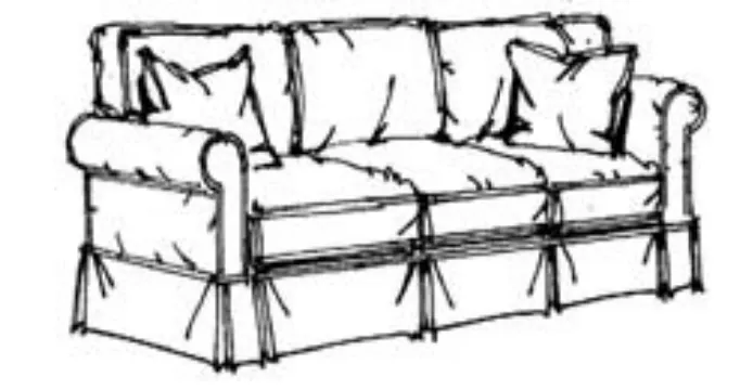 Newport II Slipcovered Sofa 84" 3/3