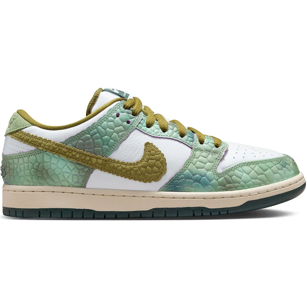 Nike SB Alexis Sablone Dunk Low Pro Shoes Oil Green/Desert Moss-White
