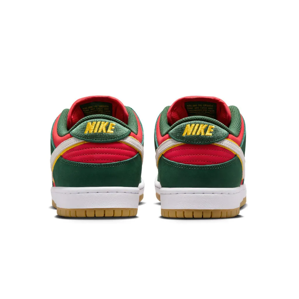 NIKE SB DUNK LOW PREMIUM SEATTLE SUPERSONICS - FIR/WHITE-UNIVERSITY GOLD-FIRE RED