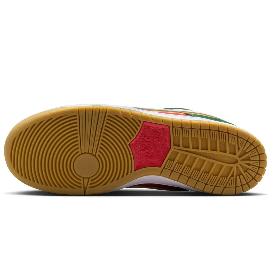 NIKE SB DUNK LOW PREMIUM SEATTLE SUPERSONICS - FIR/WHITE-UNIVERSITY GOLD-FIRE RED