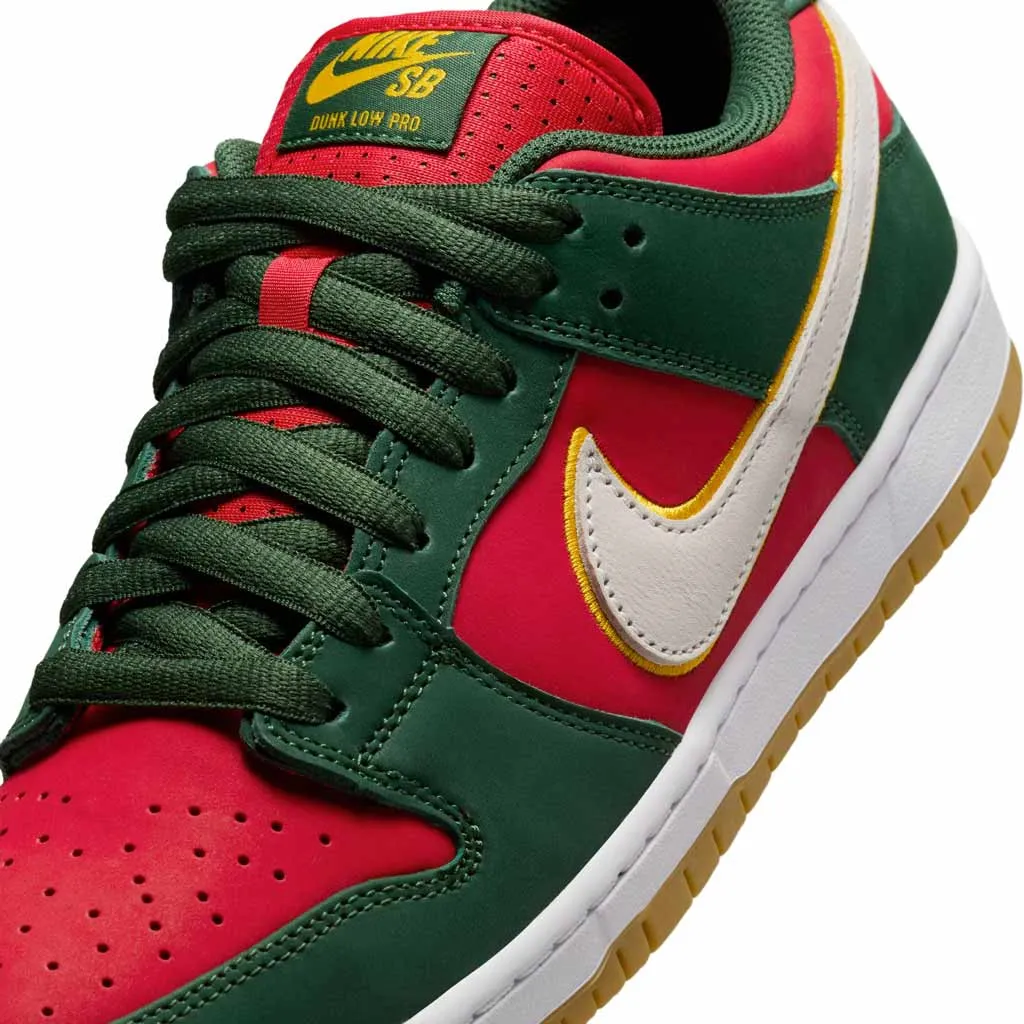 NIKE SB DUNK LOW PREMIUM SEATTLE SUPERSONICS - FIR/WHITE-UNIVERSITY GOLD-FIRE RED