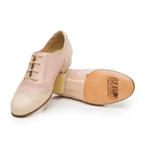 Oxford Curvy / Beige & Pink