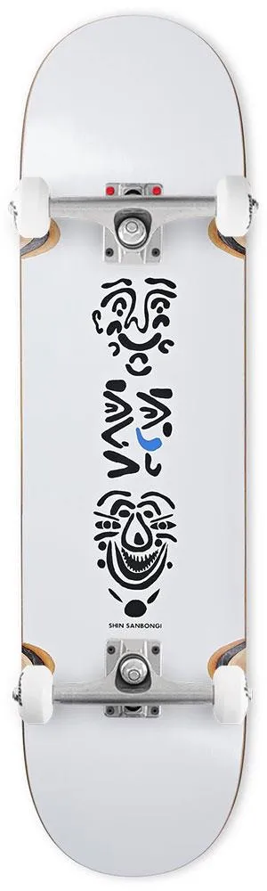Polar Skate Co SHIN SANBONGI - Faces (White) WHEEL WELL x Venom Custom Complete Skateboard - 8.25"